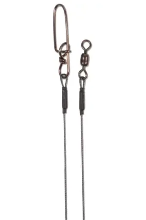 Top Vente CWC Titanium Wire leader, 7-strand 24'' 75lb - Stay lok #4,5