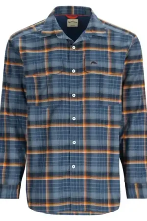 Populaire Simms ColdWeather Shirt Neptune/Sun Glow Ombre Plaid XL