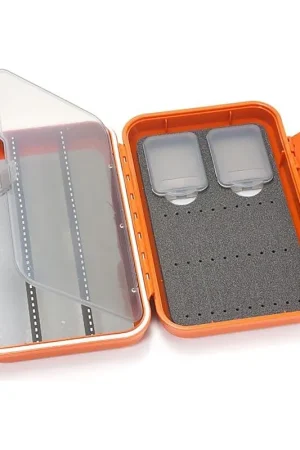 Dernier Modèle C&F Medium 2-Row WP Tube Fly Case w 3 Comp (CF-2403V) Burnt Orange