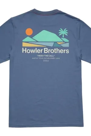 Howler Bros Bahía de Howler T-Shirt Blue Horizon - XXL Satisfait Ou Remboursé