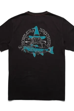 Howler Bro's Cotton T-Shirt River Wizard Black - XL Bon Marché