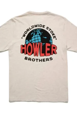 Howler Bro's Cotton T-Shirt Worldwide Howler Grey Heather - XXL Prix Réduit