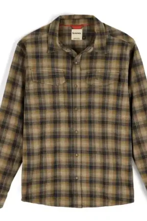 Haute Qualité Simms Gallatin Flannel Shirt Kennebec Plaid: Stone - S