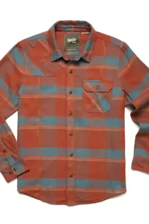 Howler Bro's Harker's Flannel Backdrop Plaid Terracotta - S Dernier Modèle