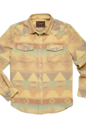 Paiement Sécurisé Howler Bro's Sheridan Flannel Mitla Motifs Old Gold - S