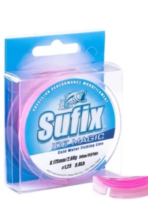 Soldes Sufix Ice Magic Mono Lina Vit/Rosa 50m 0,175mm