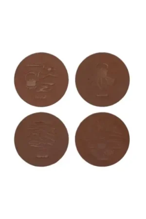 Lemmel Leather Coasters 4-pack - Kustfararen Affaire À Saisir
