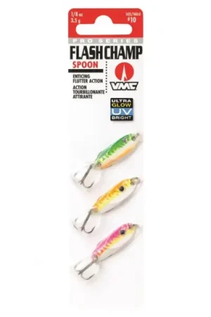 Blue Fox Flash Champ Spoon Kit Glow UV (3-pack) - #12 1,8g Nouvelle Collection