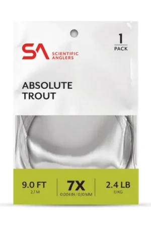SA Absolute Trout Leader 9' 6X (0,13 mm) Haute Qualité