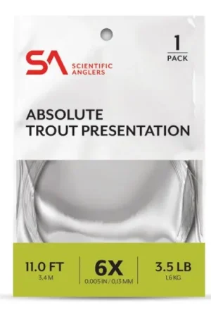 Haute Qualité SA Absolute Trout Presentation Leader 11' 0X (0,28 mm)