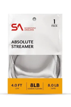 SA Absolute Streamer Leader 4' 20 lb (0,33 mm) Populaire