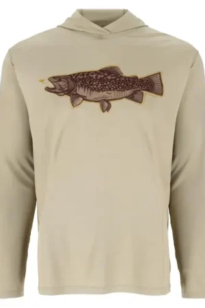 Commande En Gros Simms Tech Hoody - Artist Series Stone Trout Fly - L