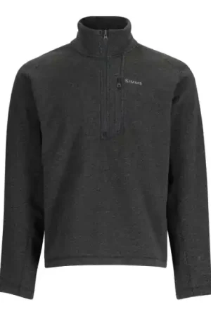 Commander Vite Simms Rivershed Quarter Zip Black Heather S