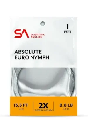 Livraison Express SA Absolute Euro Nymph Leader 13.5' 4X (0,18mm)