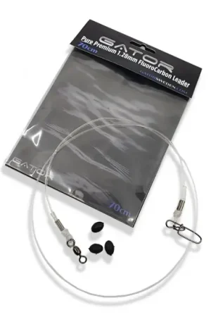 Dernier Modèle Gator Fluorocarbon Leader 70cm 1.28mm
