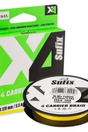 Petit Prix Sufix X4 Braid Hi Vis Yellow 100m 0,104mm 4,5kg