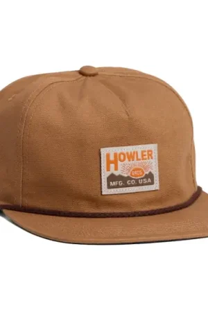 Marque Howler Bro's Unstructured Snapback Hats HB Manufacturing Co. - Brown Oxford