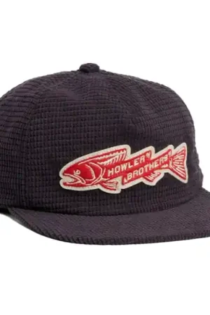Achat Immédiat Howler Bro's Unstructured Snapback Hats Trout Bolt - Navy Corduroy
