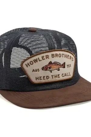 Howler Bros Redfish Feedstore Snapback - Brown/Grey Marque