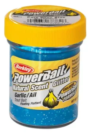 Berkley Powerbait Natural Glitter Trout Dough - Garlic Fluo Orange Glitter Expédié Aujourd'hui