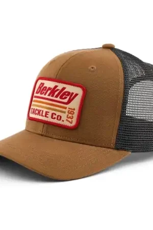 Berkley Berkley Striper Trucker Cap - Brown/Charcoal Expédié Aujourd'hui
