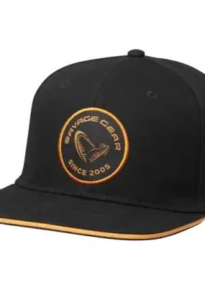 Vente Flash Savage Gear Badge Flatbill Cap - Black Orange