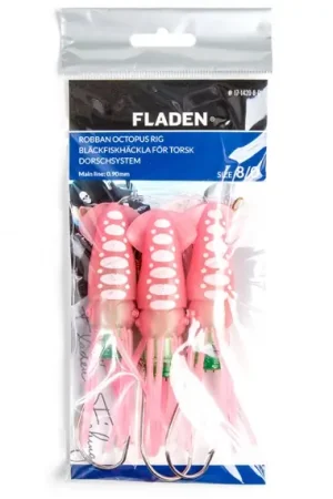Fladen Robban Octopus Flashlight Pink/White 3 Hooks 10cm - 10/0 Nouveauté