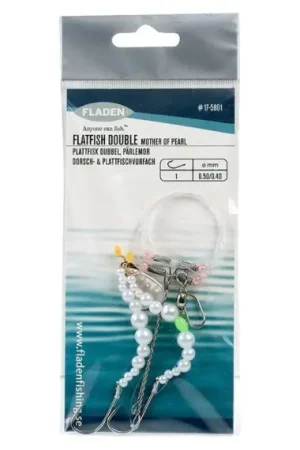 Fladen Flatfish Double Pärlemor Stl 1 Main Line 0.50mm, Leader 0.40mm Marque