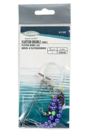 Vente Flash Fladen Flatfish Double Lila Stl 1 Main Line 0.50mm, Leader 0.40mm