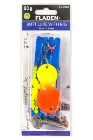 Bon Marché Fladen Butt Lure with Pearl Spoon 100g 55cm line 0.50mm 1/0 - Green