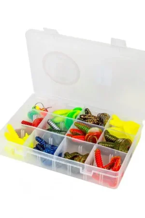Super Prix Fladen Curlytail softbaits 75-85mm, 44pcs