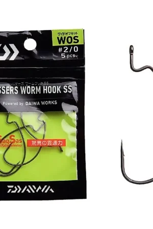 Daiwa Bassers Worm Hook Wos Size 1/0 Commander Maintenant
