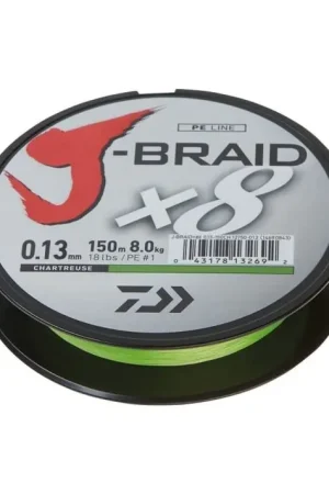 Produit De Marque Daiwa J-Braid X8 29LB 0.20mm-150m Chartreuse