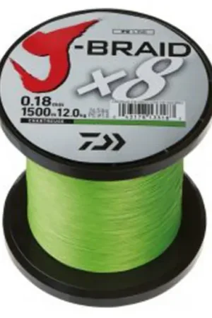 Daiwa J-Braid X8 29LB 0.20mm-1500M Chartreuse Marque