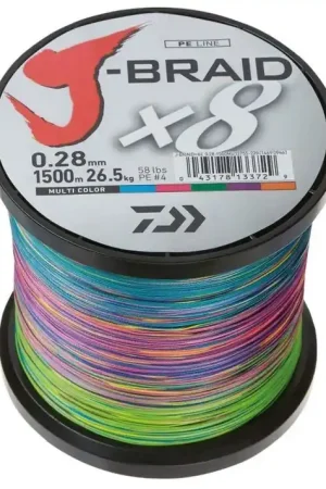 Réduction Daiwa J-Braid X8 79LB 0.35mm-1500M Multi Color