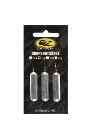 IFISH Dropshot Sinker Lead Free 20g, (2-Pack) Vente Directe