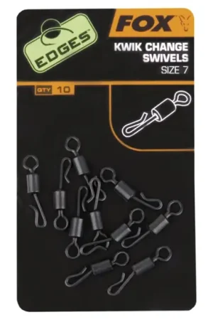 Fox Edges Kwik Change Swivels Size 7 10-pack Promotion