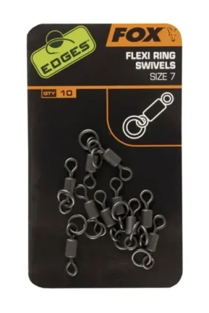 Super Prix Fox Edges Flexi Ring Swivel Size 7 10-pack