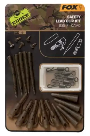 Fox Edges Camo Lead Clip Kit Size 7 5pcs Populaire