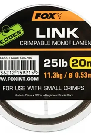 Bon Plan Fox Edges Link Trans Khaki Mono 0.53mm/25lb (20m)