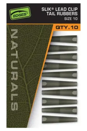 Fox Naturals Slik Lead Clip Tail Rubber - Size 10 Certifié