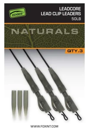 Fox Naturals Leadcore PG Lead Clip Leaders Prix Réduit