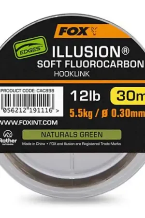 Fox Edges Illusion Soft Fluorocarbon Hooklink 8.6kg 0.39mm 30m 3-pack Offre Spéciale