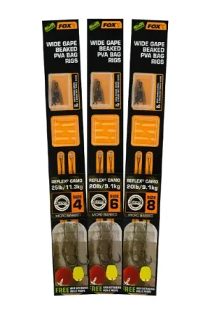 Fox Edges Wide Gape Beaked PVA Ready Rigs 20lb - Size 6 Meilleure Vente