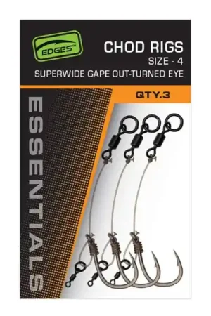 Fox Edges SWOG Chod Rigs Ready Rigs 3-pack - #6 Prix Choc