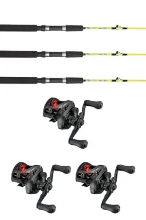 Authentique Daiwa PR100L/Fladen Ice Pike 130cm Combo Vänster 3-Pack