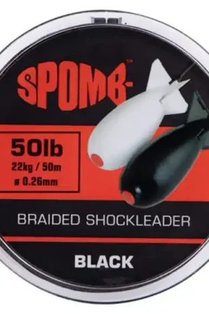 Dernier Modèle Spomb Braided Leader 22kg/50lb 50m Black