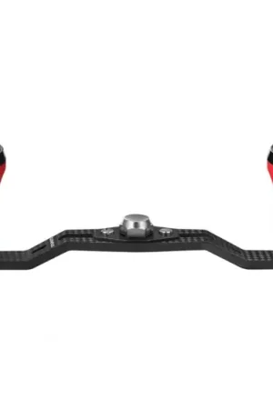 Gomexus 95mm Carbon Swept Handle with 20mm TPE Knob 8x5mm - Full Black Certifié