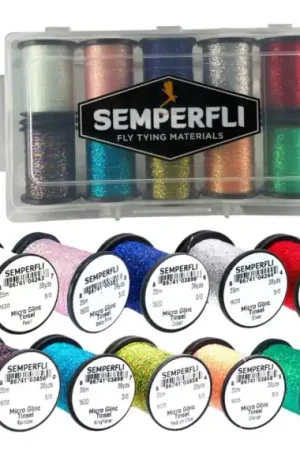 Réduction Semperfli Micro Glint Nymph Tinsel Collection Attractor Colors