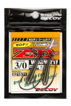 Decoy Worm217 ZERO-DAN, 7g - #5/0 Expédition Rapide